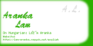 aranka lam business card